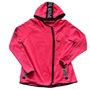 PINK ZIP UP HOODIE JACKET